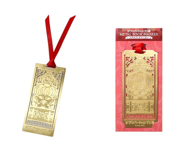 Official Ghibli Metal Bookmark • Totoro, Spirited Away, Howls Moving Castle Book Marker/Ribbon • Japanese Stationery - Kamaji Market