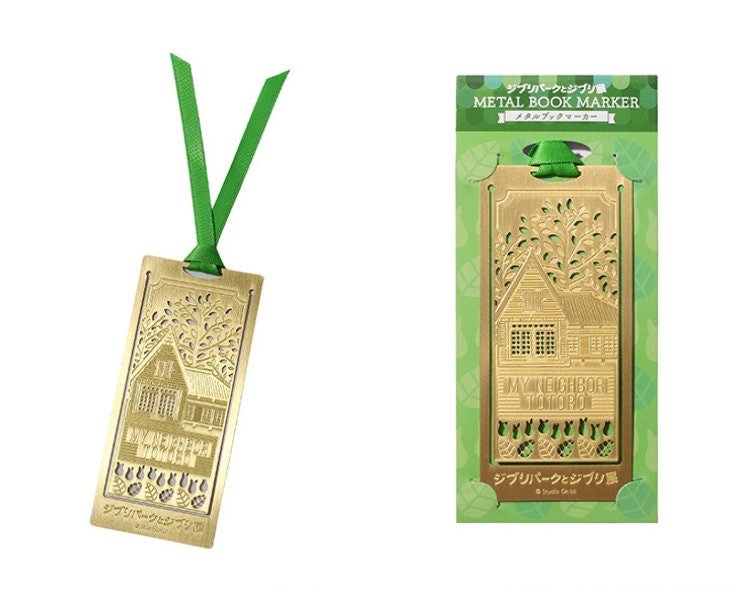 Official Ghibli Metal Bookmark • Totoro, Spirited Away, Howls Moving Castle Book Marker/Ribbon • Japanese Stationery - Kamaji Market