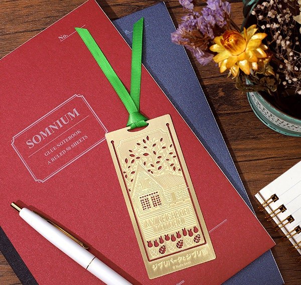 Official Ghibli Metal Bookmark • Totoro, Spirited Away, Howls Moving Castle Book Marker/Ribbon • Japanese Stationery - Kamaji Market
