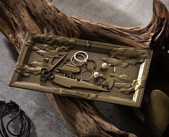Official Ghibli Metallic Jewelry Tray • Laputa, Porco Rosso Accessory Holder/Home Decor/Interior Diorama - Kamaji Market