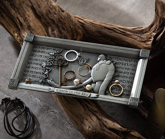 Official Ghibli Metallic Jewelry Tray • Laputa, Porco Rosso Accessory Holder/Home Decor/Interior Diorama - Kamaji Market