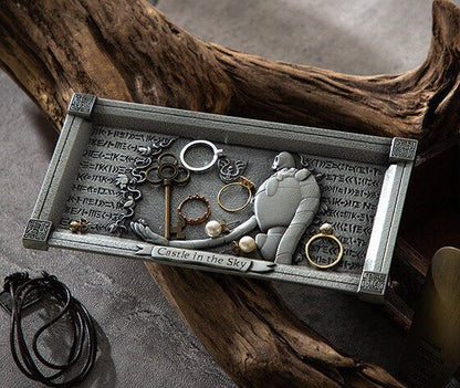 Official Ghibli Metallic Jewelry Tray • Laputa, Porco Rosso Accessory Holder/Home Decor/Interior Diorama - Kamaji Market