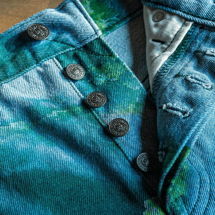 Official Ghibli Mononoke Denim Shorts • Princess Mononoke Clothes/Pants/Outfit/Wear/Bottom • San, Wolf Anime - Kamaji Market