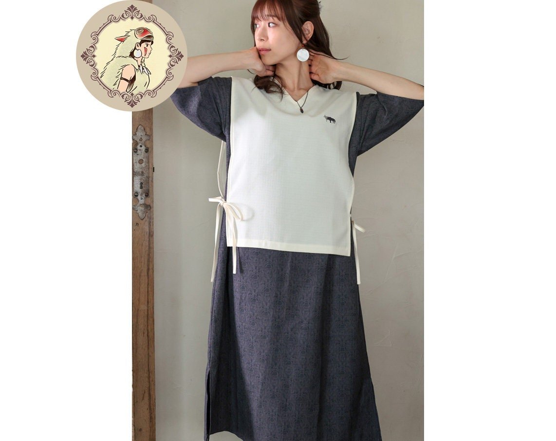 Official Ghibli Mononoke Dress & Top • Donguri Closet Clothes/Frock/Robe/Outfit/Wear/Vest/Poncho • San Anime - Kamaji Market