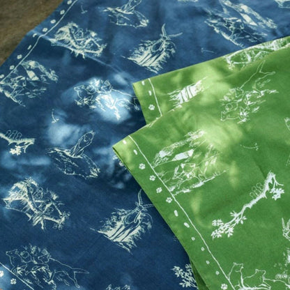 Official Ghibli Mononoke Handkerchief/Tapestry • Princess Mononoke Bandana/Neckerchief/Scarf/Wall Hanging/Interior Decor - Kamaji Market
