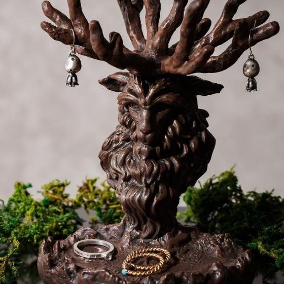 Official Ghibli Mononoke Jewelry Tray/Holder • Shishi God Figure/Home Decor/Interior Diorama - Kamaji Market