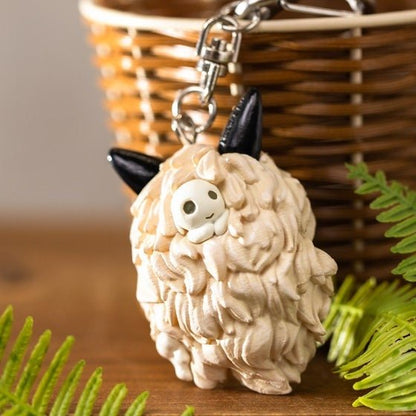 Official Ghibli Mononoke Keychain/Charm • Princess Mononoke Bag Decor/Pendant/Strap • San's Mask Kodama Anime - Kamaji Market