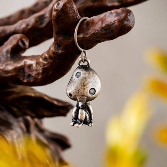 Official Ghibli Mononoke Kodama Earrings Set of 2 • Princess Mononoke Japanese Handmade Jewelry - Kamaji Market