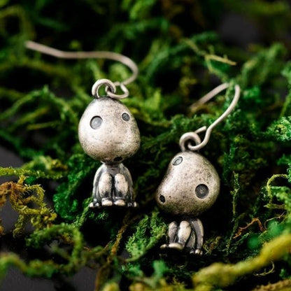Official Ghibli Mononoke Kodama Earrings Set of 2 • Princess Mononoke Japanese Handmade Jewelry - Kamaji Market