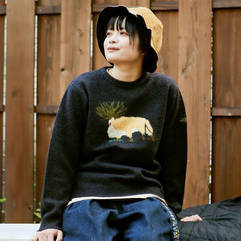 Official Ghibli Mononoke Sweater • Princesss Mononoke Pullover/Jumper/Winter Clothes • Shishigami Deer/Forest Spirit - Kamaji Market