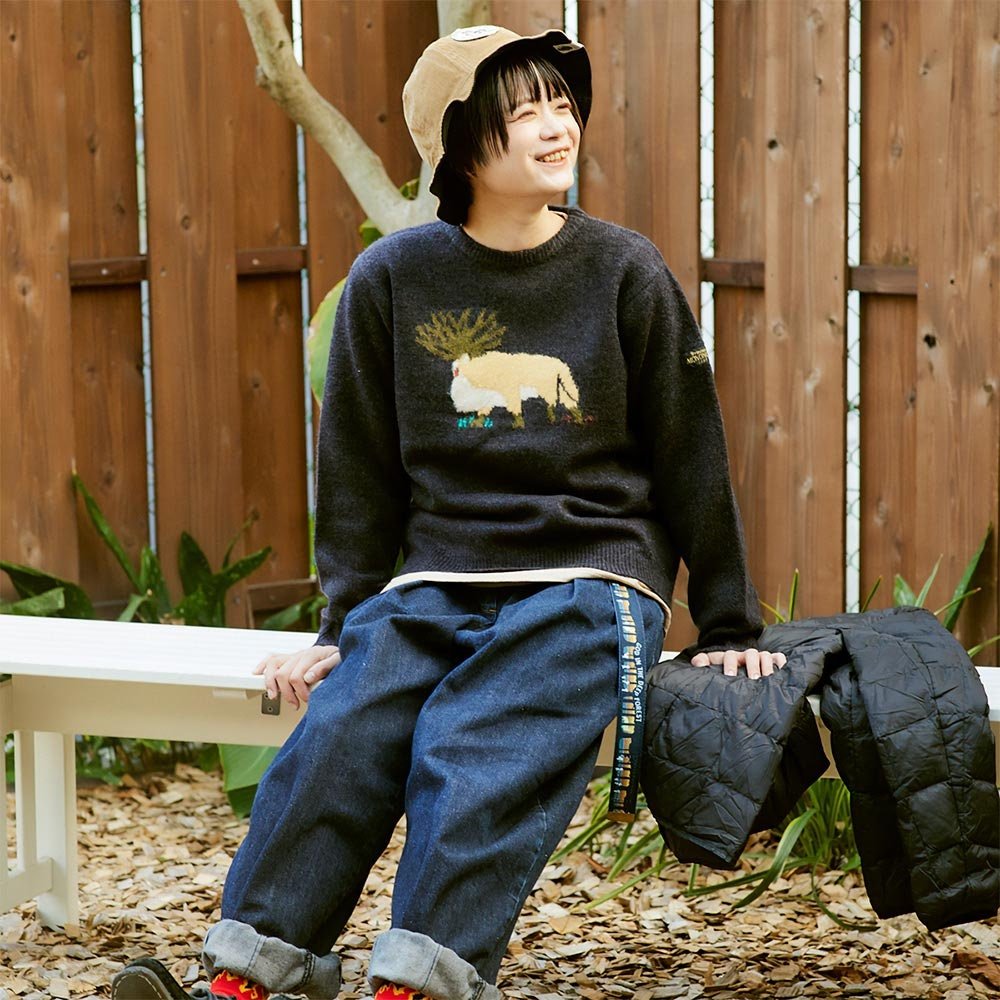 Official Ghibli Mononoke Sweater • Princesss Mononoke Pullover/Jumper/Winter Clothes • Shishigami Deer/Forest Spirit - Kamaji Market
