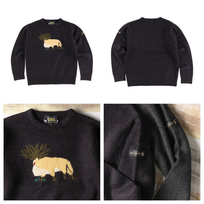 Official Ghibli Mononoke Sweater • Princesss Mononoke Pullover/Jumper/Winter Clothes • Shishigami Deer/Forest Spirit - Kamaji Market