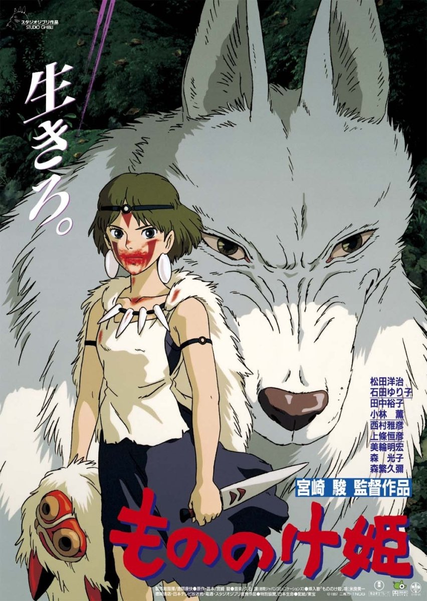 Official Ghibli Mononoke Wall Art Picture/B2 Poster • Princess Mononoke Home Decor/Interior Decoration - Kamaji Market
