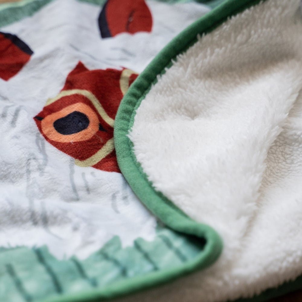 Official Ghibli Mononoke Warm Blanket/Cushion/Home Decor • Princess Mononoke Throw/Pillow/Replica/Interior Decoration - Kamaji Market