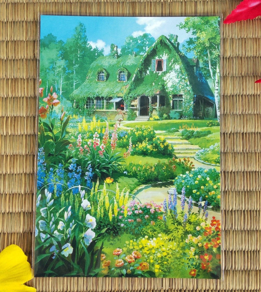 Official Ghibli Museum Art Postcard • Kikis Delivery Service Jiji Gigi Message card/Writing letter • Studio Ghibli Painting Gift - Kamaji Market