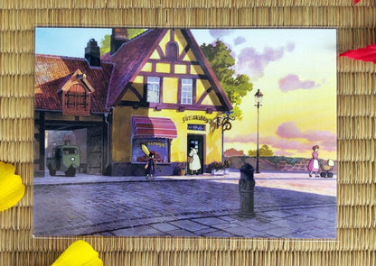 Official Ghibli Museum Art Postcard • Kikis Delivery Service Jiji Gigi Message card/Writing letter • Studio Ghibli Painting Gift - Kamaji Market