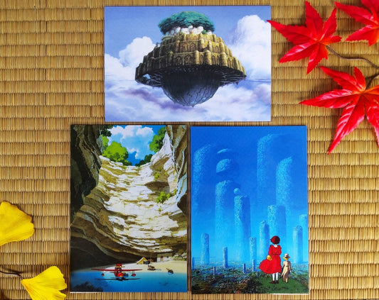 Official Ghibli Museum Art Postcard • Laputa Castle in the Sky, Porco Rosso, Whisper of the Heart Message card/Writing letter Gift - Kamaji Market