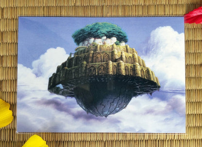 Official Ghibli Museum Art Postcard • Laputa Castle in the Sky, Porco Rosso, Whisper of the Heart Message card/Writing letter Gift - Kamaji Market