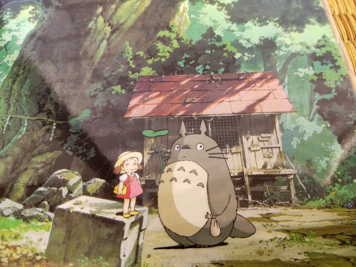 Official Ghibli Museum Art Postcard • My Neighbor Totoro Message card/Writing letter • Oga Kazuo Painting - Kamaji Market