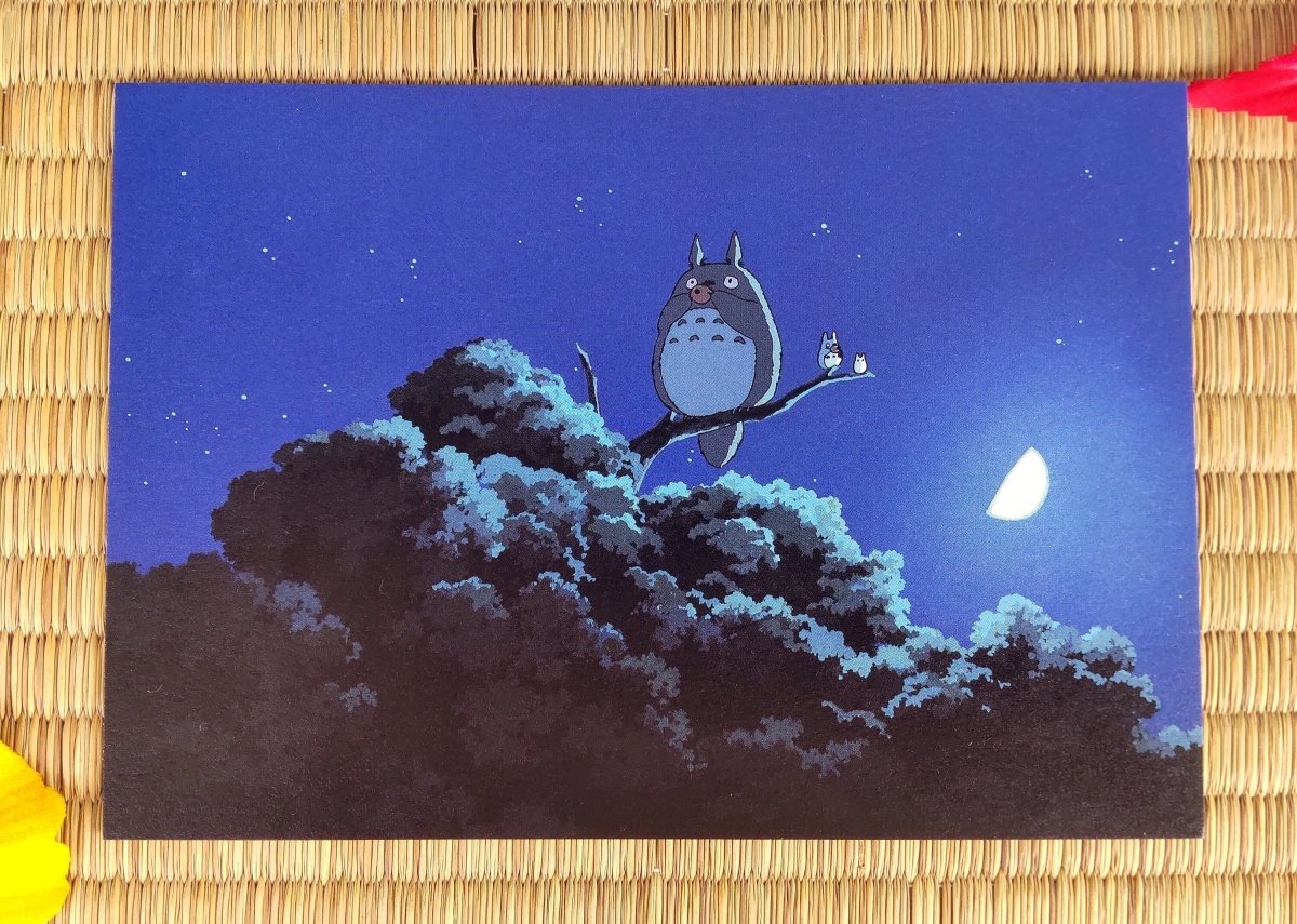 Official Ghibli Museum Art Postcard • My Neighbor Totoro Message card/Writing letter • Oga Kazuo Painting - Kamaji Market