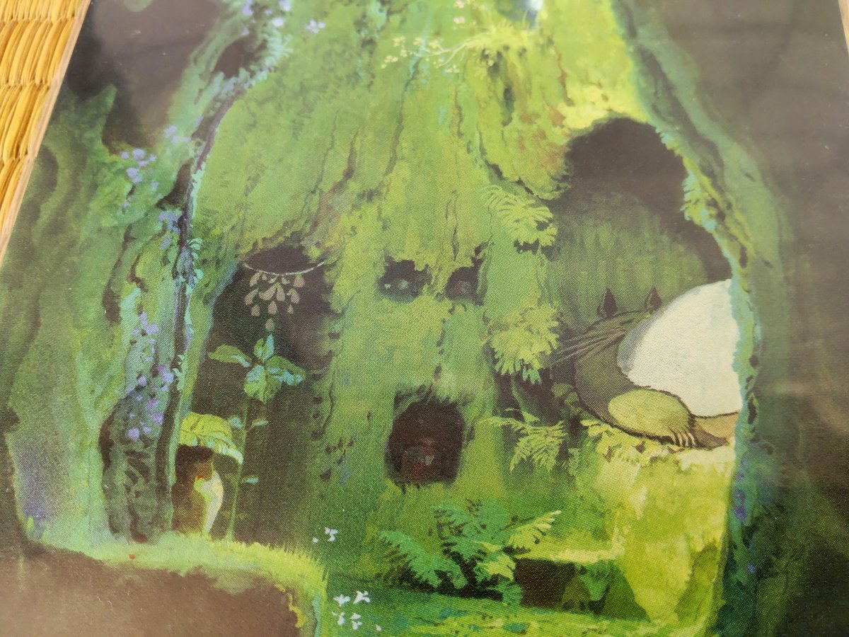 Official Ghibli Museum Art Postcard • My Neighbor Totoro Message card/Writing letter • Oga Kazuo Painting - Kamaji Market