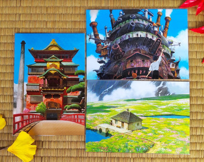 Official Ghibli Museum Art Postcard • Spirited Away, Howls Moving Castle Message card/Writing letter • Studio Ghibli Painting Gift - Kamaji Market