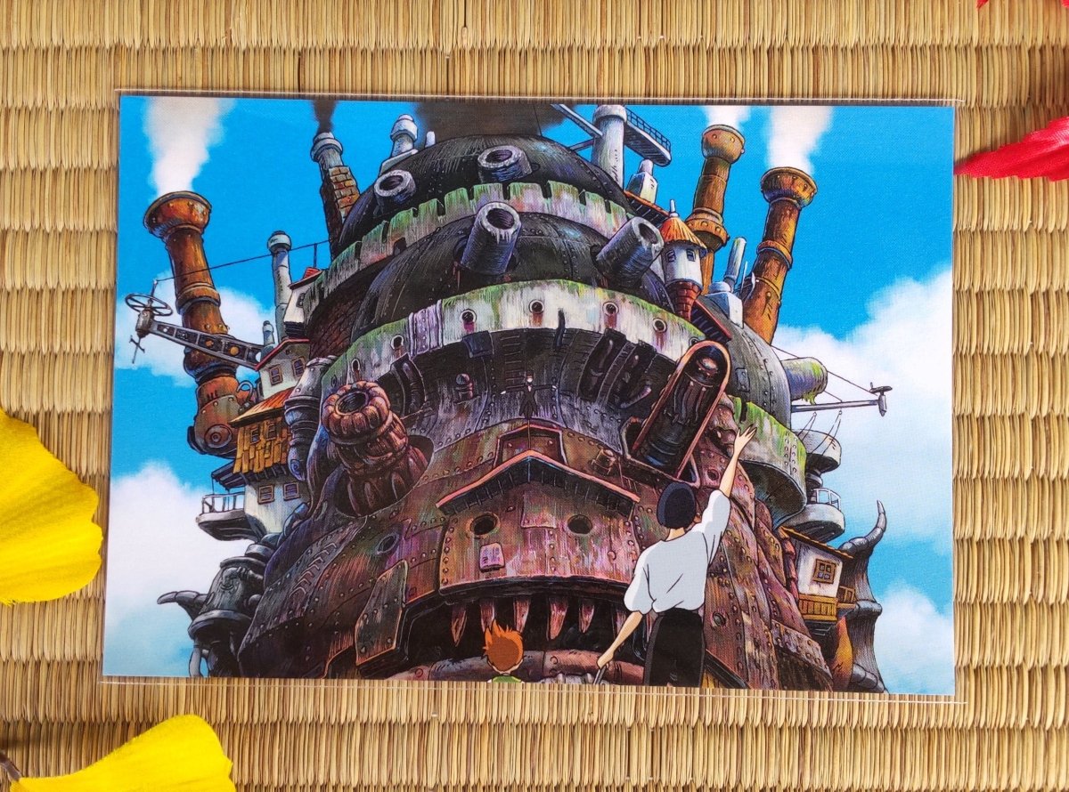 Official Ghibli Museum Art Postcard • Spirited Away, Howls Moving Castle Message card/Writing letter • Studio Ghibli Painting Gift - Kamaji Market