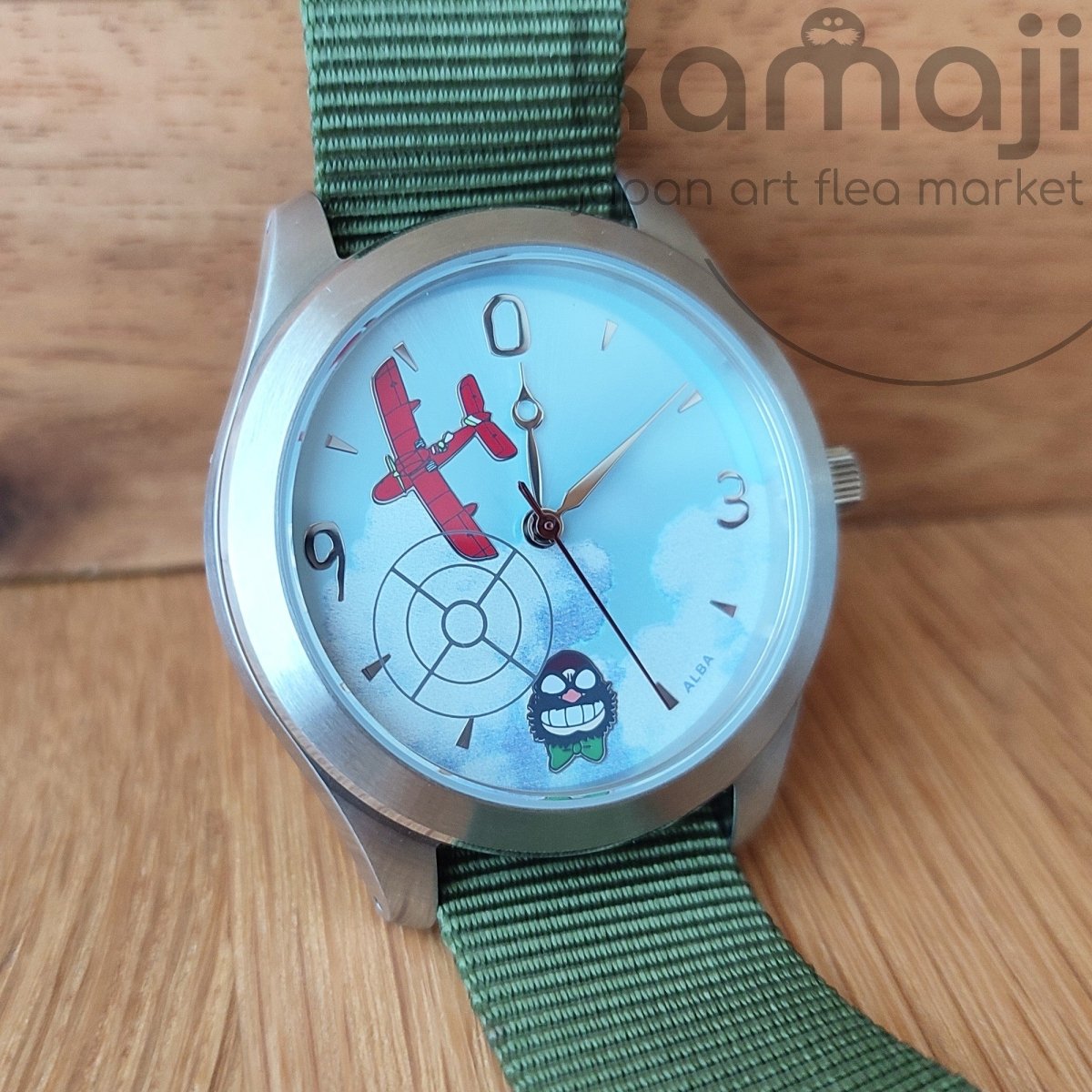 Official Ghibli Museum Porco Rosso Wrist Watch • Crimson Pig Japanese Anime Watches • ALBA SEIKO Limited to 300 - Kamaji Market