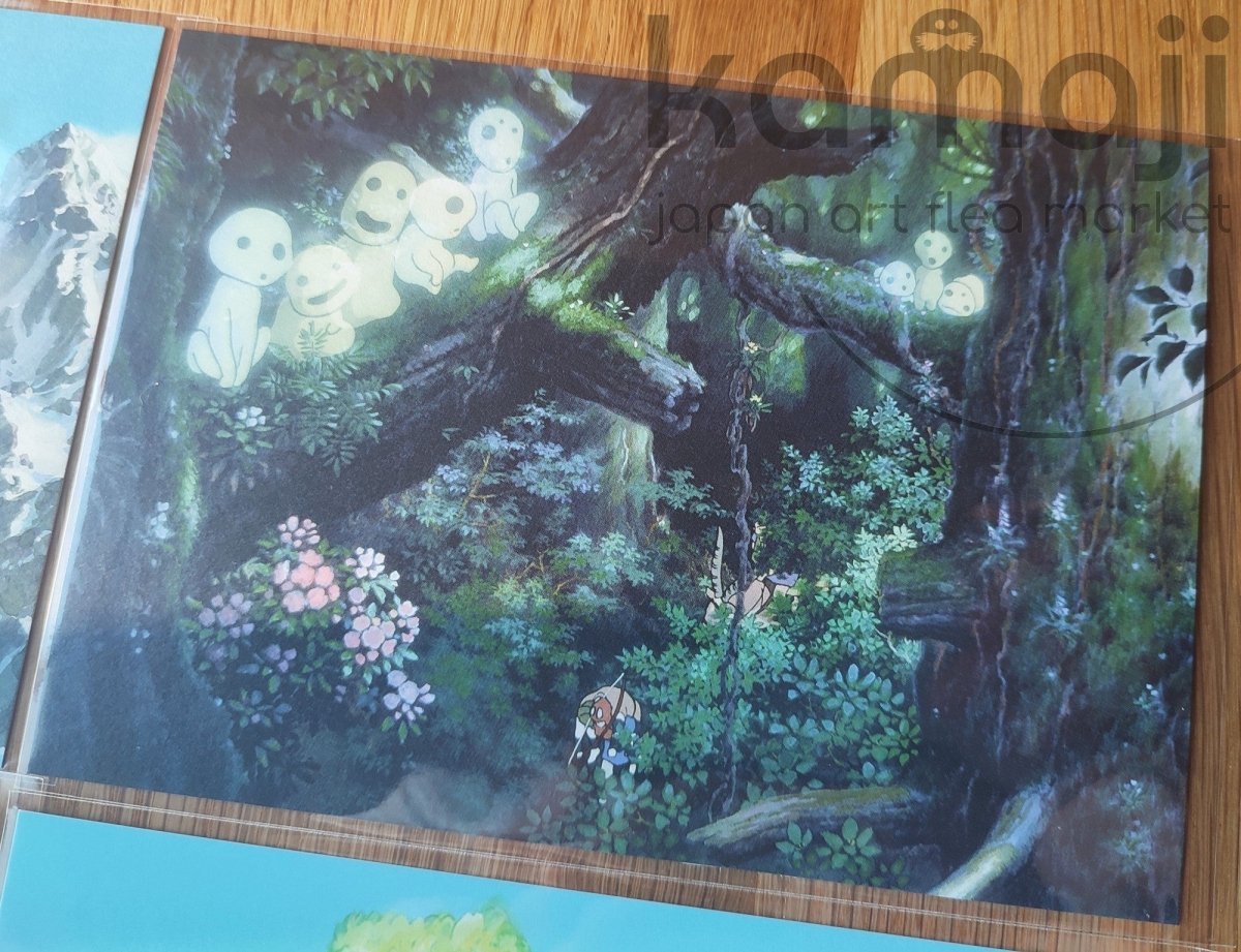 Official Ghibli Museum Postcard • Howl, Totoro, Ponyo, Mononoke Artwork • Studio Ghibli Painting - Kamaji Market