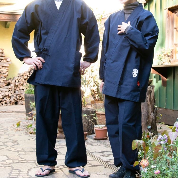 Official Ghibli Museum Samue/Loungewear • Spirited Away Clothes/Kimono/Ukata/Robe/Outfit/Wear/Top • No Face Kaonashi - Kamaji Market