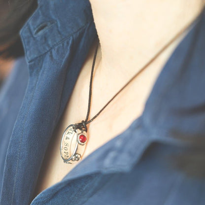 Official Ghibli Museum Silver Howls Ring Set • Howls Moving Castle Engraved Blue/Red Ring in Gift Box • Ghibli Museum Exclusive - Kamaji Market