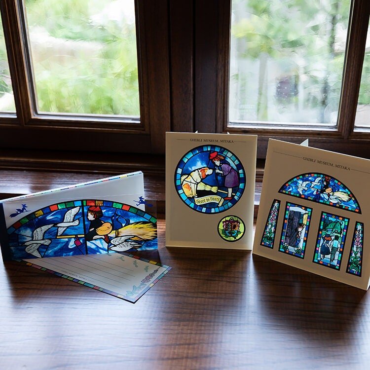 Official Ghibli Museum Totoro 3D Stained Glass Postcard • My Neighbor Totoro, Kikis Delivery Service Message card/Writing letter,Ghibli Gift - Kamaji Market