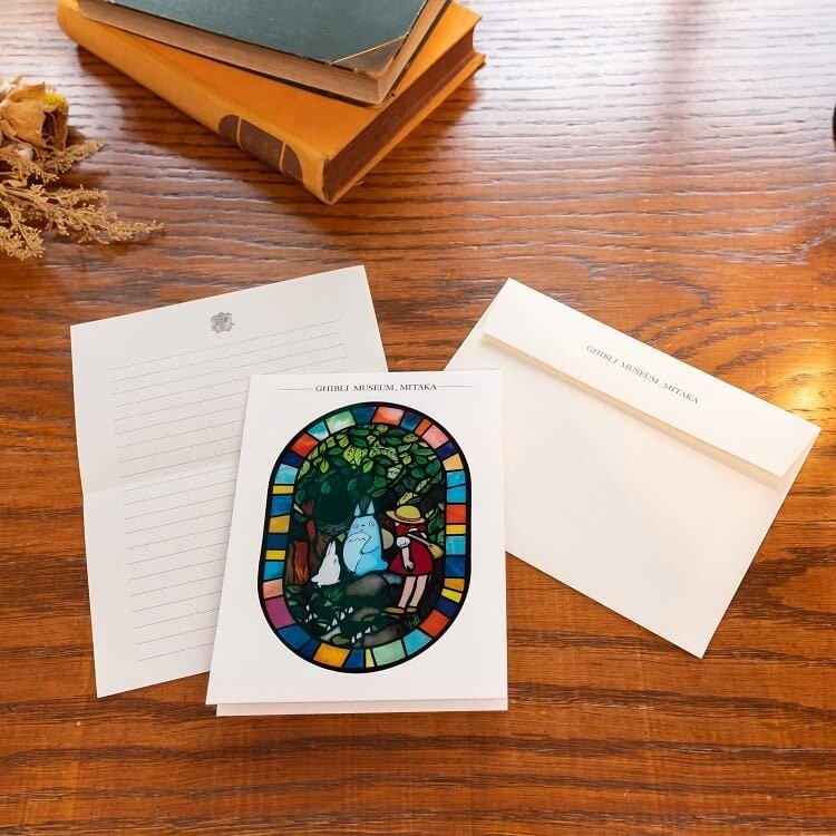 Official Ghibli Museum Totoro 3D Stained Glass Postcard • My Neighbor Totoro, Kikis Delivery Service Message card/Writing letter,Ghibli Gift - Kamaji Market