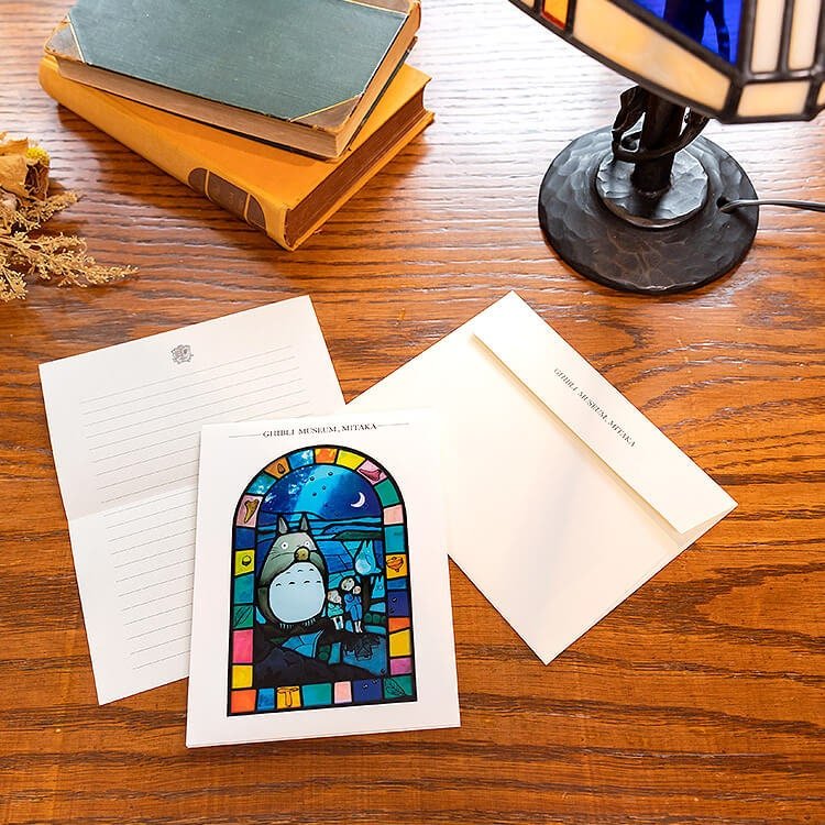 Official Ghibli Museum Totoro 3D Stained Glass Postcard • My Neighbor Totoro, Kikis Delivery Service Message card/Writing letter,Ghibli Gift - Kamaji Market