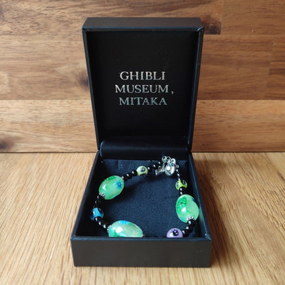 Official Ghibli Museum Totoro Bracelet • My Neighbor Totoro Handmade Glass Onyx Jewelry - Kamaji Market