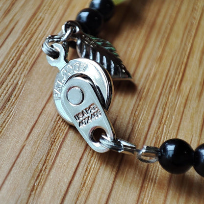 Official Ghibli Museum Totoro Bracelet • My Neighbor Totoro Handmade Glass Onyx Jewelry - Kamaji Market