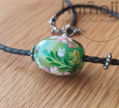 Official Ghibli Museum Totoro Necklace • My Neighbor Totoro Handmade Glass Jewelry - Kamaji Market