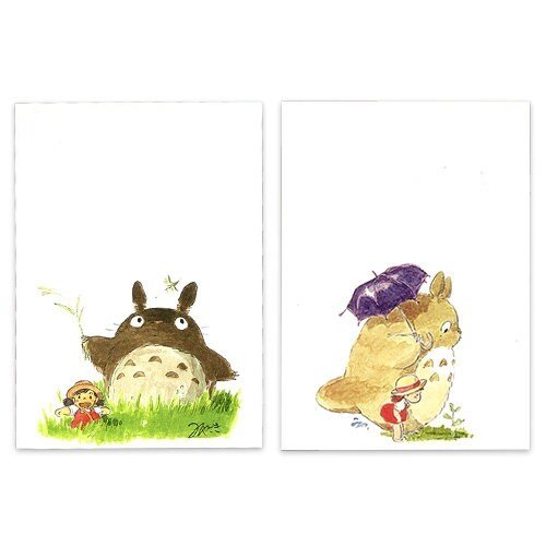 Official Ghibli My Neighbor Totoro 6x Postcards Set • Hayao Miyazaki Watercolor Drawings • Ghibli Museum Exclusive - Kamaji Market