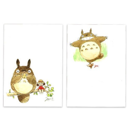 Official Ghibli My Neighbor Totoro 6x Postcards Set • Hayao Miyazaki Watercolor Drawings • Ghibli Museum Exclusive - Kamaji Market