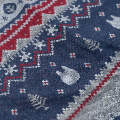 Official Ghibli My Neighbor Totoro Shawl 2025 • Blue, Gray Jacquard Stole with Totoro, Catbus - Kamaji Market