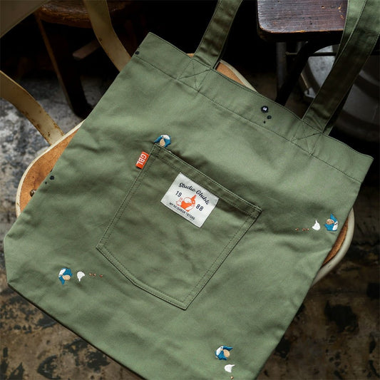 Official Ghibli My Neighbor Totoro Tote Bag • Green Embroidery Shoulder Bag • GBL - Kamaji Market