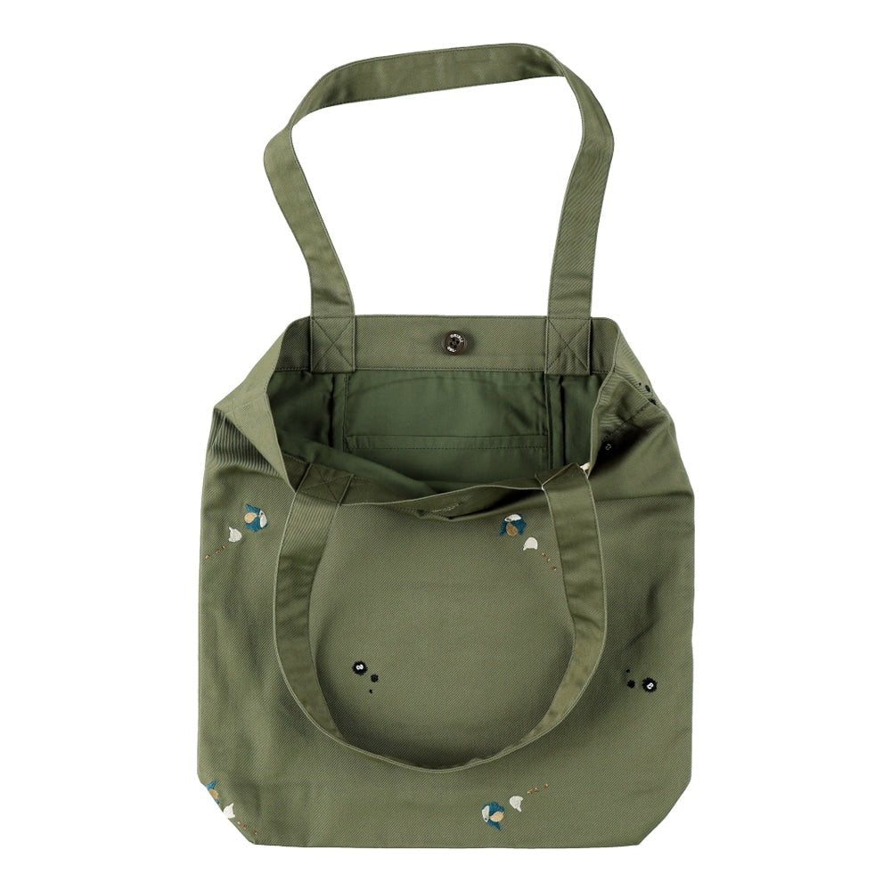 Official Ghibli My Neighbor Totoro Tote Bag • Green Embroidery Shoulder Bag • GBL - Kamaji Market