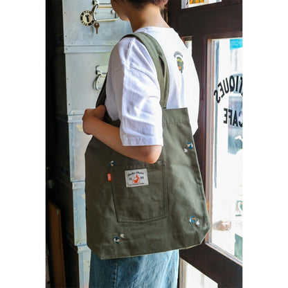 Official Ghibli My Neighbor Totoro Tote Bag • Green Embroidery Shoulder Bag • GBL - Kamaji Market