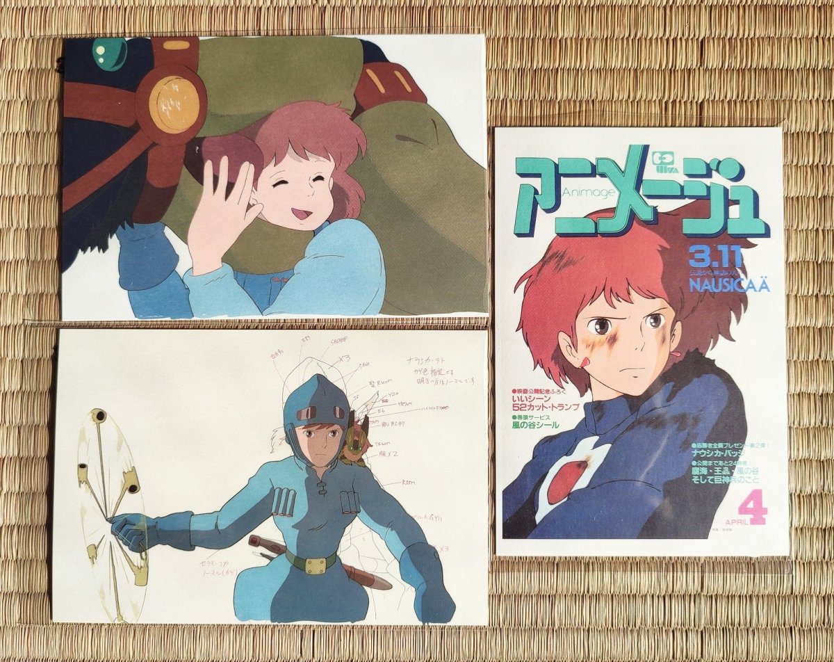 Official Ghibli Nausicaä Postcard • Nausicaa of the Valley of the Wind Message card • Ghibli Exhibition Exclusive - Kamaji Market