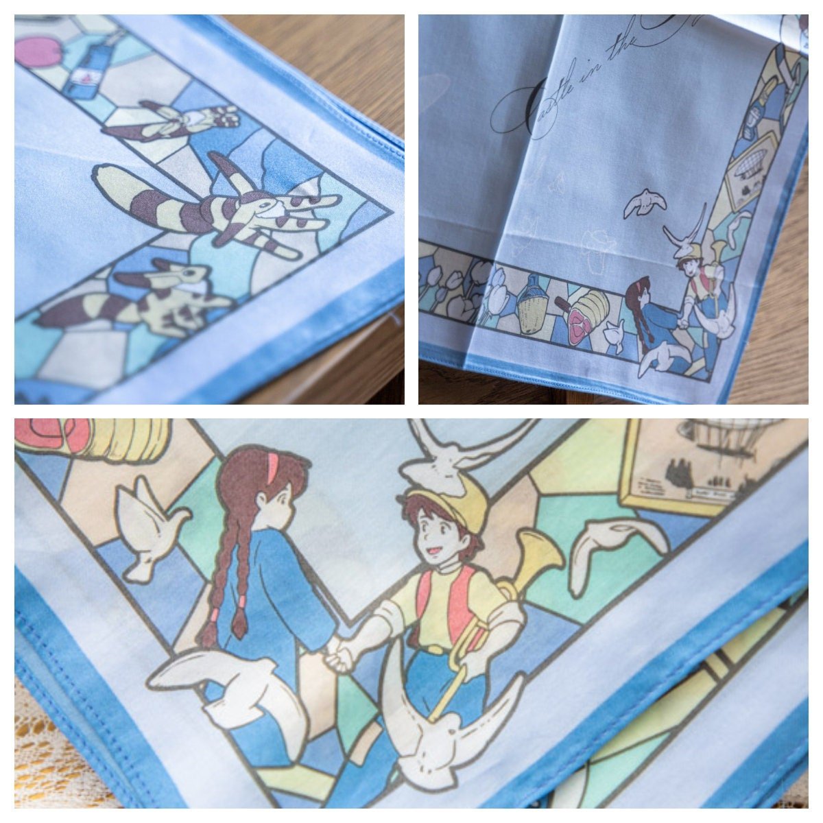 Official Ghibli Neckerchief/Bandana/Handkerchief • Totoro/Kikis Delivery/Howls Moving Castle/Laputa Scarf/Tapestry/Decor/Stained Glass Gift - Kamaji Market