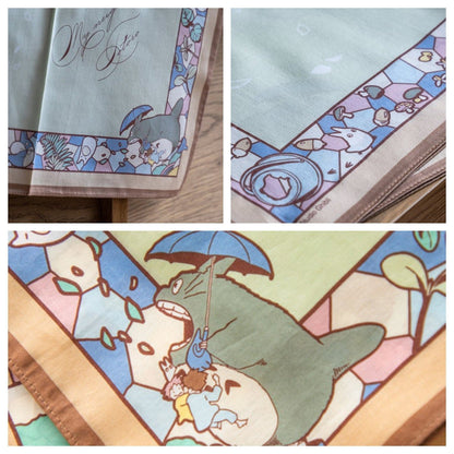 Official Ghibli Neckerchief/Bandana/Handkerchief • Totoro/Kikis Delivery/Howls Moving Castle/Laputa Scarf/Tapestry/Decor/Stained Glass Gift - Kamaji Market