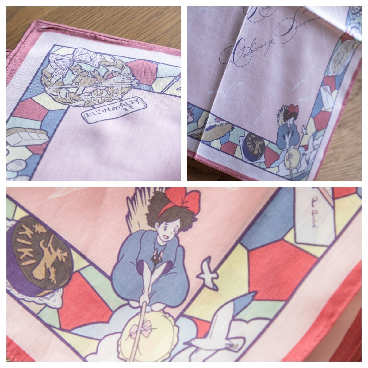 Official Ghibli Neckerchief/Bandana/Handkerchief • Totoro/Kikis Delivery/Howls Moving Castle/Laputa Scarf/Tapestry/Decor/Stained Glass Gift - Kamaji Market