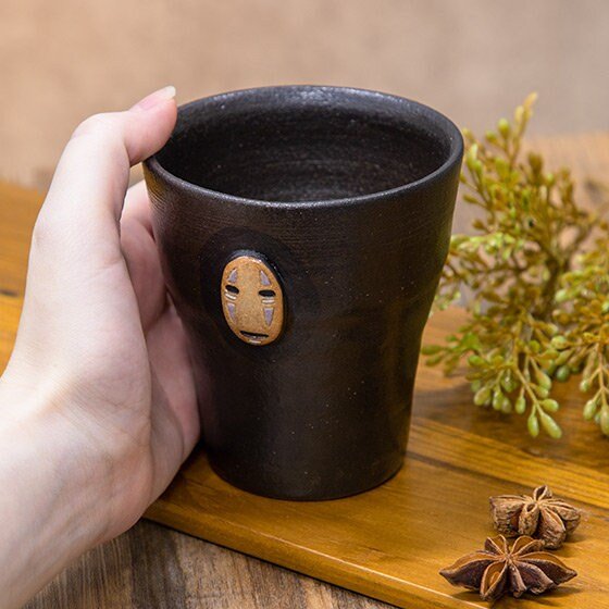 Official Ghibli No Face Clay Cup Shigaraki ware • Spirited Away Japanese Pottery/Tableware • Kaonashi Mask - Kamaji Market