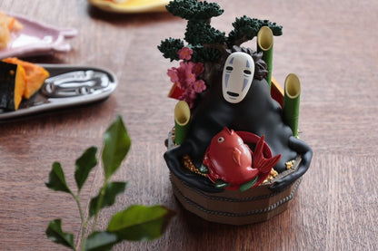 Official Ghibli No Face Figure • Spirited Away Figurine/Home Decor/Interior Diorama/Statuette/Replica • Kaonashi - Kamaji Market