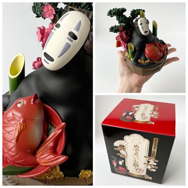 Official Ghibli No Face Figure • Spirited Away Figurine/Home Decor/Interior Diorama/Statuette/Replica • Kaonashi - Kamaji Market